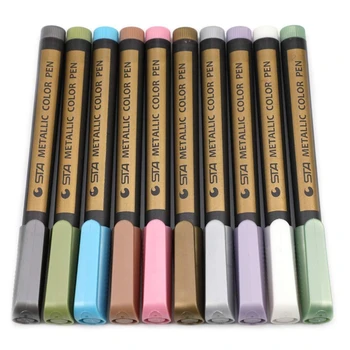 10 цветни метални маркери химикалки за училището дизайн на плакат, списание за scrapbooking 