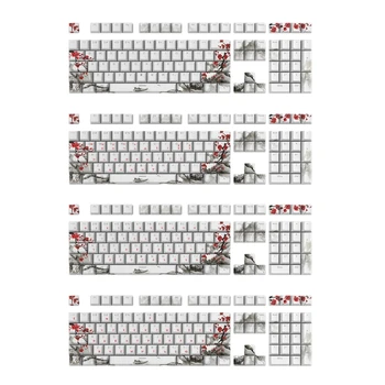 108-ключ клавиатура Механична клавиатура Keycaps OEM PBTSublimation Руската Корейски, Японски T3EB