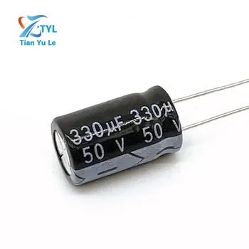 10шт Висококачествен електролитни кондензатори 50V330UF 10*17 мм 330UF 50V 10*17