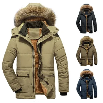 2023 Мъжки памучен сако, мъжко плюшевое и дебели палта, зимни памучен яке, памучен яке голям размер
