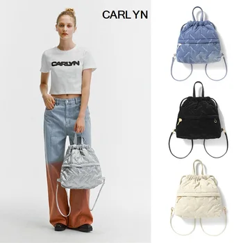2024 Нов Корейски Марка Carlyn, Луксозни раници, Модни Пътна чанта с бродирани букви, Голяма чанта голям за отдих, училищни чанта за студенти
