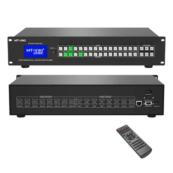 4K 30Hz HDMI Видео Матричен превключвател 16x16 + IR Дистанционно управление, аудио-видео оборудване MT-НА 16-портов HDMI Матричен превключвател 16 входа и 16 изхода