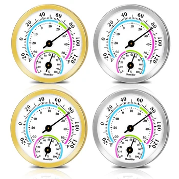 4шт Мини-термометър-влагомер, 2 В 1, Сензор за контрол на температурата в помещения и на открито за дома офиса и градината