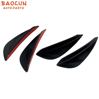 BAOLUN Universal 4шт, Цвят въглеродни влакна, подходящи за Предна броня, на Сплитер за устни, перки, спойлери за тялото.