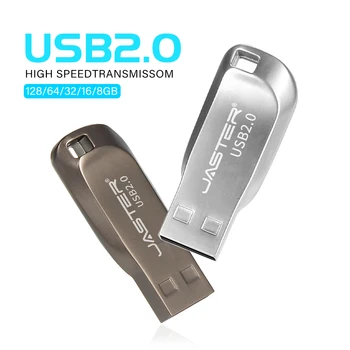 JASTER Mini Metal Memory Stick 128 GB Безплатен Потребителски Логото на USB Флаш памет от 64 GB Реалния Капацитет на Флаш памет 32 GB Преносим U-диск 16 GB 8 GB