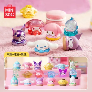 MINISO Sanrio Family Donut Candy Grain, Модерен, цветен прозрачен материал, Сляпо скоростна, Ръчна модел, Декоративни орнаменти, Подарък за момичета