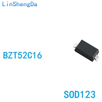 SMD диод регулатор на напрежението BZT52C16 16V SOD123 1206 WK 100 парчета = 5 юана