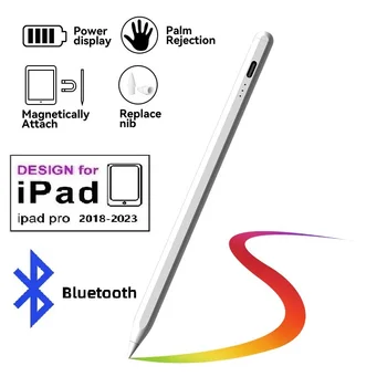 YP Stylus Pen с отклонение на наклона на дланта, Bluetooth Power on Display Pen За Apple / iPad Pro/ Air / Mini (2018-2023) за писане / рисуване