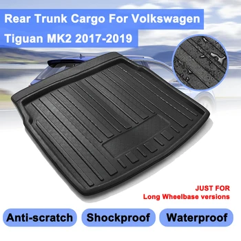 Автомобилен товарен подложка за VW Tiguan MK2 2017 2018 2019 За Volkswagen Тава за багажника Задната част на капака на багажника Мат мат Мат за краката