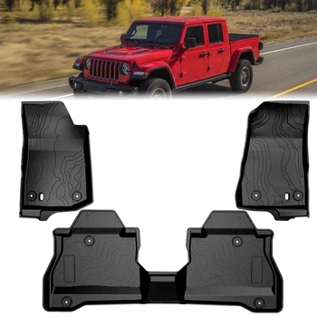 Автомобилни Постелки за Jeep Gladiator JT 4Door 2019 + TPE Линия на защита от атмосферни влияния Аксесоари за закрепване на камиони