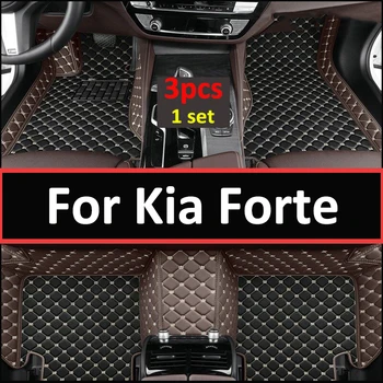 Автомобилни Стелки За Kia Forte Cerato K3 BD MK3 2019 ~ 2022 Против Dirty Pad Луксозна Кожена Подложка За Пода Трайни Килими Carpet Автомобилни Аксесоари