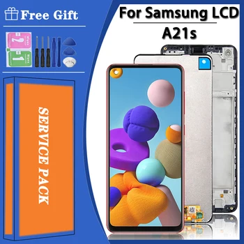 Високо качество За Samsung A21s A217 LCD дисплей със сензорен екран За Samsung A21S SM-A217F/DS, SM-A217F/DSN LCD дисплей с капак