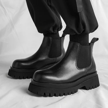 Висококачествени модни мъжки обувки; Черни обувки; Модерни ежедневни обувки 