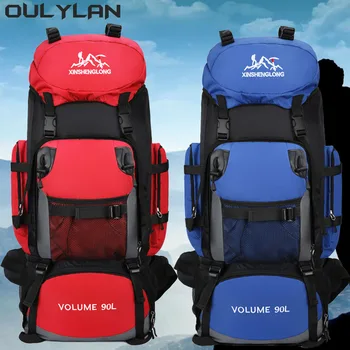 Водоустойчив раници OULYLAN за пътуване, мъжки, големи, 90 л, водоустойчив, камуфляжные, за колоездене, чанта за багаж на открито голям капацитет