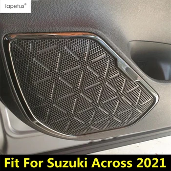 Вътрешната Врата На Колата Стереодинамик Аудио Рамка На Високоговорителя Покритие На Капака Подходящ За Suzuki Across 2021 Аксесоари От Неръждаема Стомана Интериор