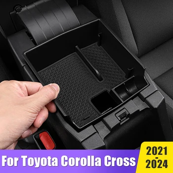 За Toyota Corolla Cross 2021 2022 2023 2024 XG10 Авто Подлакътник Кутия За Съхранение на Контейнера За събиране на Реколтата Организатор на Притежателя Тава Калъф