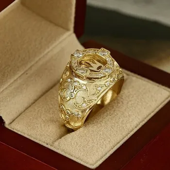 За мъже и жени, Модни Короната Златен цвят, пръстени с кристали, Индивидуален Чар, Модни бижута, Аксесоари за бала