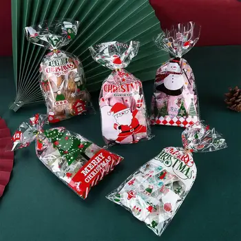 Коледен Подарък За Опаковане Пакет New Year Весела Коледа Дядо Коледа Етикети За Scrapbooking Сноуборд Декор Packagi T7g6