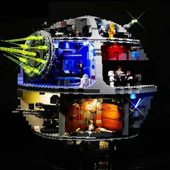Комплект Led Подсветка за LEGO 75159 Death Star Block Building Blocks Тухлена Играчка (Само led Светлини, Модел, без блоковете)