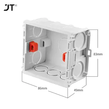 Кутия за инсталиране на контакти на стандарта на ЕС, регулируема долна кутия за вътрешен монтаж скрита в стената, кутия за кабели контакти