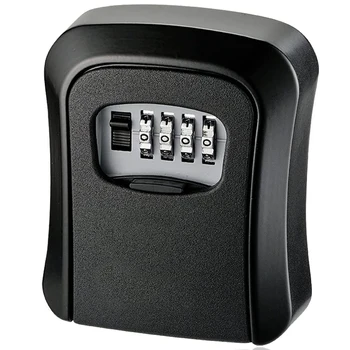 Кутия за ключове, шкаф за ключове, Органайзер, монтиран на стената Водоустойчива кутия за съхранение на ключове, заключване за ключодържател С инструменти за монтаж комплект