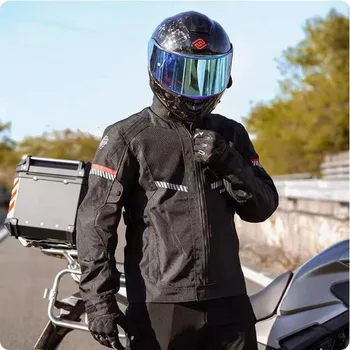 Лятна дишаща мъжки мотоциклетът байкерская яке DUHAN, аксесоари за мотокрос състезания якета за предпазване от падане, дрехи, палто