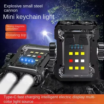 Мини led фенерче-ключодържател на 800 ма; преносим супер ярко фенерче; авариен работен фенер с USB зареждане; стяга за химикалки; Опашката магнит.