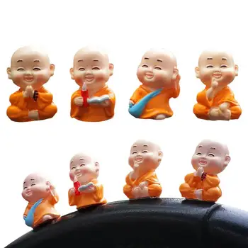 Мини-статуетка на Буда за кола, 4 стила, скъпа мини-статуетка на Щастлив Буда, Автомобилни бижута, Аксесоари за интериора на колата, автомобилна декорация