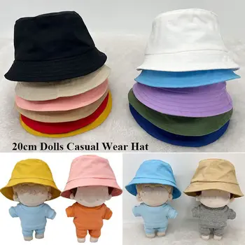 Модерни шапки за 20-инчов кукли, шапка ярки цветове, скъпа ежедневни шапка с животни, плюшен стоп-моушън главата, бейзболна шапка за кукла, аксесоари за сламени шапки за кукли