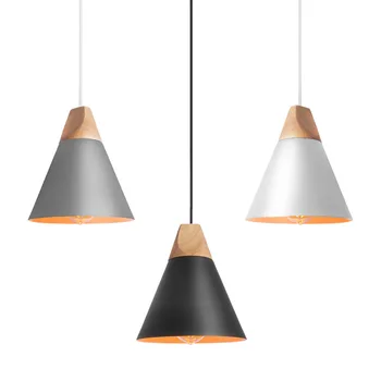 Модерните Висящи Лампи Nordic LED Wood Hanglamp За Хранене Спални и Таванско помещение, Лампа на Бар Декор Лампа Висящи Лампи