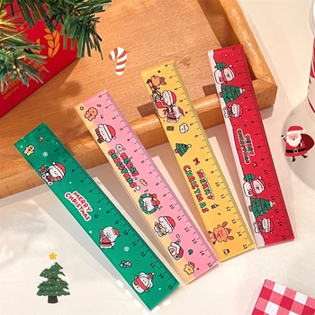 Мультяшная Коледна линия, инструмент за измерване, Прекрасни Коледни подаръци за децата, Студентски, училищни канцеларски материали Kawaii