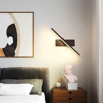 НЕО Gleam Модерни минималистичные Стенни лампи Хол Нощно шкафче за спалня Led осветление стена черно бяла Лампа За Преминаване на Вътрешното Осветление В 90-260