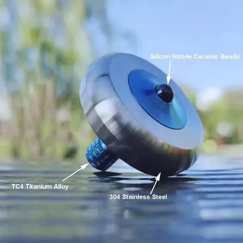 Нов Титан Пумпал от неръждаема Стомана Finger Spinner Керамични Топчета Fidget EDC Играчка