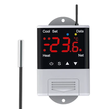 Обновен WIFI термостат 110V-230VAC 10A Дистанционно управление с приложението за телефон, цифров регулатор на температурата с НПМ