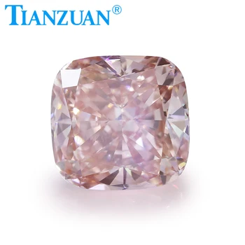 Отгледани в лаборатория диамант ИЗРАВНИТЕЛНИТЕ форми възглавници необичайно наситено розов цвят с тегло 1,4 карата VVS1 2EX с россыпью на скъпоценни камъни, сертифициран GEMID