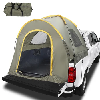Палатка за пикап Водоустойчив Палатка за камион, за 2 души, заложена в кола, палатка с подвижен навес и чанта за носене