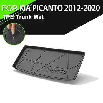 Подложка за задния багажник на кола TPE, водоустойчив нескользящие гумени аксесоари за карго подложка за KIA PICANTO 2012-2020