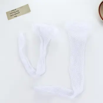 Прозрачни Корейски момиче в готически Лолите, Дамски Чорапогащи Над коляното Чорапи в рибарска мрежа, Дълги Чорапи С дантела