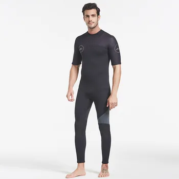 Професионален водолазный костюм с дебелина 3 мм от една част, с къси ръкави и дълги штанами, топъл костюм за сърф, подходящи за майките-ныряльщика с поплавъка с цип