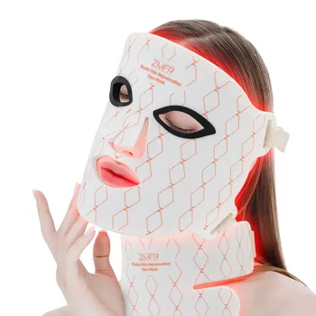 Силиконовата Мека Гъвкава Силиконова Маска За Грижа За Кожата LED Лицето Mask with Neck Chest Treatment Beauty Home Use