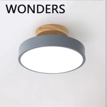 Скандинавските led плафониери, нов тавана лампа за повърхностен монтаж в спалнята, хола, Цветна лампа за помещения, блясък домашен интериор