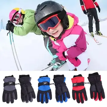 Улични Детски нескользящие ски ръкавици за момчета и момичета с хубави анимационни модел, дебели топли непромокаеми спортни ръкавици