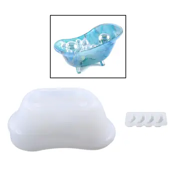 Форма от смола под формата на вани, държач за сапун, Епоксидни форма за леене, Контейнер за съхранение, Форма на силиконовата смола за декорация на кухня в спалнята