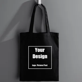 Чанта-тоут по поръчка, чанти за пазаруване, вашите снимки тук с оригинален дизайн, са на разположение черно-бели модерни еко-чанта за пътуване